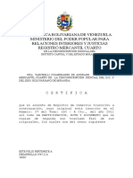 Registro Mercantil y Acta Constitutiva