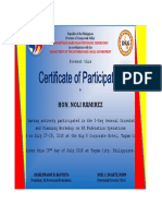 Certificate of Participation