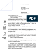 Courrier Rentrée LETTRES 2019 2020