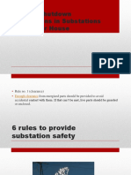 Special Shutdown Precautions in Substations and Power House