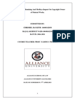 Of Musical Works.: Alliance School of Law Alliance University, Banglore Date of Submission: 7 APRIL2019