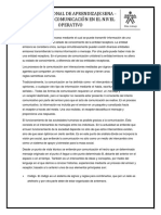 TECNICAS DE COMUNICACION EN EL NIVEL OPERATIVO. SEMANA 1. La Comunicación