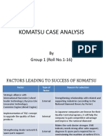 KOMATSU Case Solution