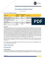 Eurotex Industries and Exports Limited: Summary of Rated Instruments