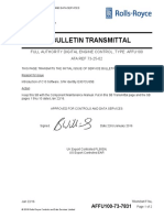 Service Bulletin Transmittal: Full Authority Digital Engine Control, Type: Affu100 ATA REF 73-25-02