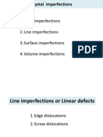 1.point Imperfections 2.line Imperfections 3.surface Imperfections 4.volume Imperfections