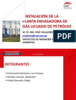 Instalación de La Planta Envasadora de Gas Licuado de Petroleo