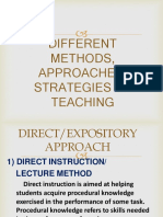 Different Methods, Approaches, Strategies of Teaching