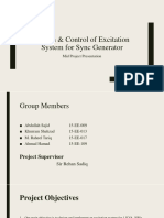 Design & Control of Excitation System For Sync Generator: Mid Project Presentation