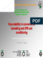 Face Stability in Conventional Tunnelling and EPB Soil Conditioning