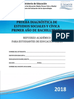 Prueba Diagnóstica - Estudios Sociales - Primer Año Bachillerato - 2018