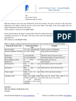 Active and Passive Voice PDF