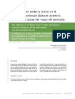 La Influencia Del Contexto Familiar en El Desarrollo de Conductas Violentas Durante La Ado PDF