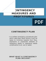 Contingency Measures and Procedures