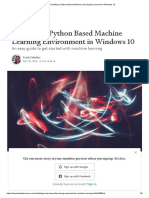 Installing A Python Based Machine Learning Environment in Windows 10