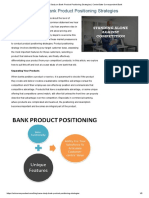 A Case Study On Bank Product Positioning Strategies - CenterState Correspondent Bank