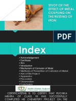Study of The Effect of Metal Coupling On The Rusting of Iron