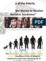 Care of The Elderly: "Roles of The Nurses To Resolve Geriatric Syndrome"