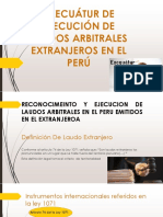 Execuátur de Ejecución de Laudos Arbitrales Extranjeros en El Peru