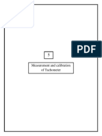 Measurement and Calibration of Tachometer