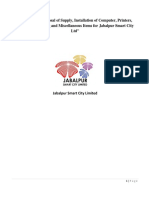 Request For Proposal of Supply, Installation of Computer, Printers, Laptop, Networking and Miscellaneous Items For Jabalpur Smart City LTD