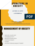 MK Sastry Acupuncture in Obesity