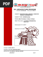 B.S. Architecture Program: Subject: Architectural Design 2: Creative Design Fundamentals