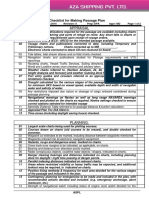 Checklist For Making Passage Plan: Appraisal