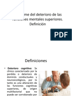 Síndrome Del Deterioro de Las Funciones Mentales Superiores