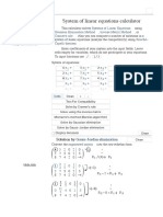 Solving Systems of Linear Equations