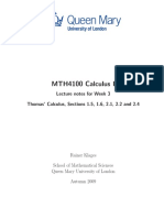 MTH4100 Calculus I: Lecture Notes For Week 3 Thomas' Calculus, Sections 1.5, 1.6, 2.1, 2.2 and 2.4