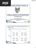 Matriz de Rigidez Considerando Deformacion Axial y Corte 2019