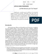 A. Bulcourf-Vazquez. La Ciencia Política Como Profesión