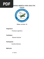 Tarea 3 y 4 Procesos Cognitivos