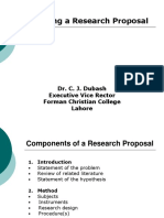 Components of A Research Proposal PDF