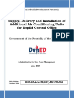 Supply, Delivery and Installation of Additional Air Conditioning Units For Deped Central Office