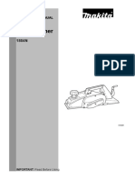 Power Planer: Instruction Manual