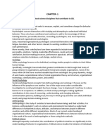 Chapter - 1: 5. Explain The Major Behavioral Science Disciplines That Contribute To OB. Answer