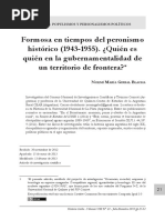 Formosa en Tiempos Del Peronismo