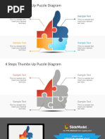 4 Steps Thumbsup Puzzle Diagram