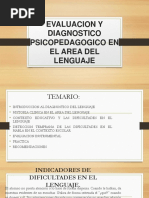 Evaluación y Diagnostico Psicopedagógico en El Área Del Lenguaje 