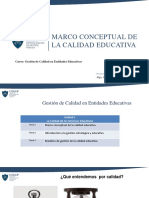 Clase 01 Marco Conceptual de La Calidad Educativa PDF