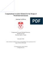 Computational Acoustic Methods For The Design of Woodwind Instruments PDF