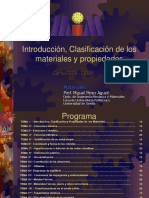 Introducción, Clasificación Materiales y Propiedades