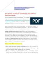 How To Block Viruses and Ransomware Using Software Restriction Policies