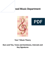 Ties, Slurs, Tones and Semitones and Intervals