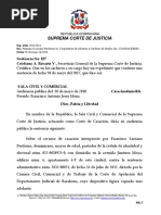 Sentencia No. 827 Cristiana A. Rosario V., Secretaria General de La Suprema Corte de Justicia