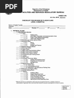 AO 2016-0042 Annex H-6b Checklist For Review of Floor Plans - Level 2 Hospital