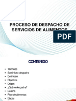 Proceso de Despacho de Servicios de Alimento