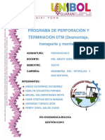 Programa de Perforación y Terminación de Pozos, DTM